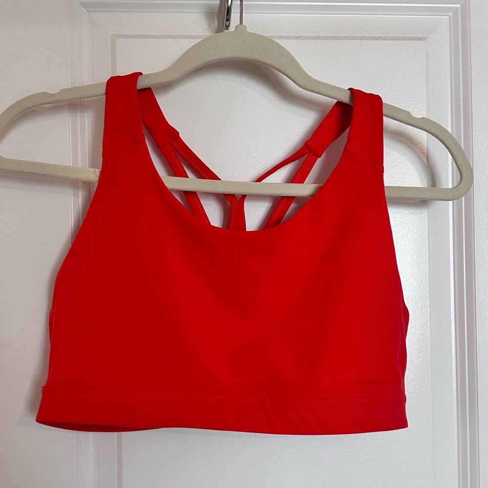 Old Navy Red Sports Bra with Strappy Back